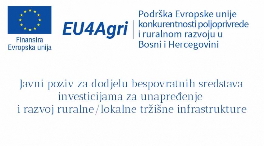 Javni poziv za dodjelu bespovratnih sredstava investicijama za unapređenje i razvoj ruralne/lokalne tržišne infrastrukture