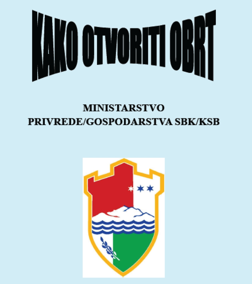 Ministarstvo privrede SBK izradilo promotivni letak “Kako otvoriti obrt”