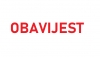 OBAVIJEST  ZA JAVNOST